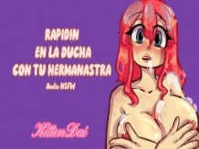 Rapidín en la ducha con tu hermanastra - Erotic Audio Español- KittenDai