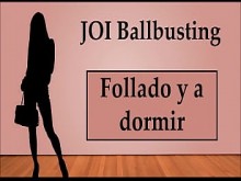 En español JOI Ballbusting Anal y a con un consolador