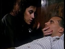 Cumshot en la boca de esta vinatage Spanish Slut