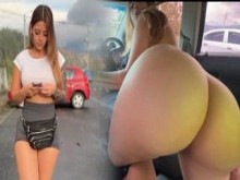 Montar una polla es mejor cuando está en el auto, en la calle pública y con el amigo de mi esposo.