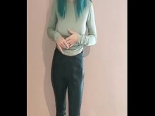 Sesión de fotos falsa para ropa perversa