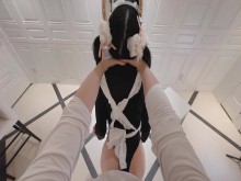 ????Castigo por inseminar a una criada al revés con zapatos de plataforma pervertidos por detrás con un asa de hilo????