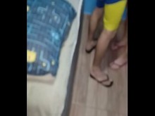 Le hice un español a mi novio por primera vez y se vino en mis pechos!