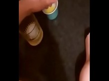 Yo follándome mi coño falso adolescente