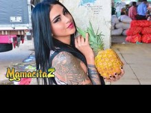 Carnedelmercado - Melina Zapata Latina tatuada recogida en la calle para tener sexo caliente